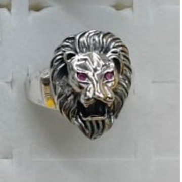 925 Silver Lion Design Ring by 