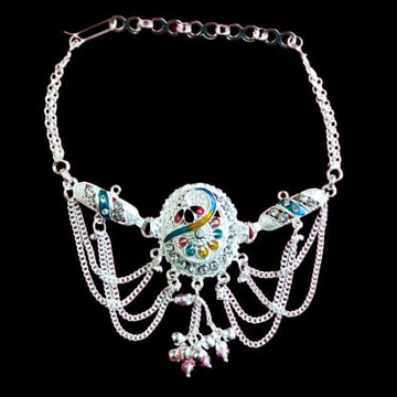 925 silver meenakari bajubandh by 