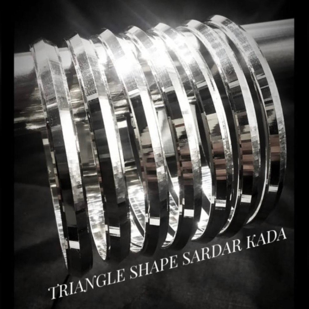 925 silver triangle shape sardar kada