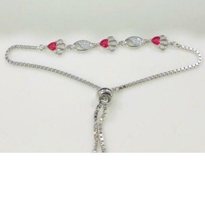 Silver Pink Stone New Stylish Design bracelet