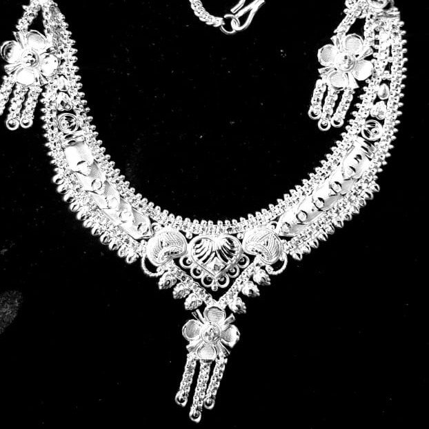 999 Silver Fancy Necklace Set