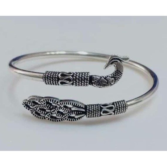 925 silver peacock design adjustable kada