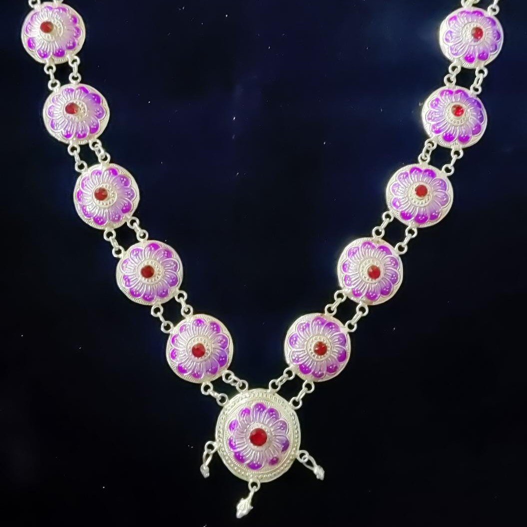 999 Silver Flower Design Necklace