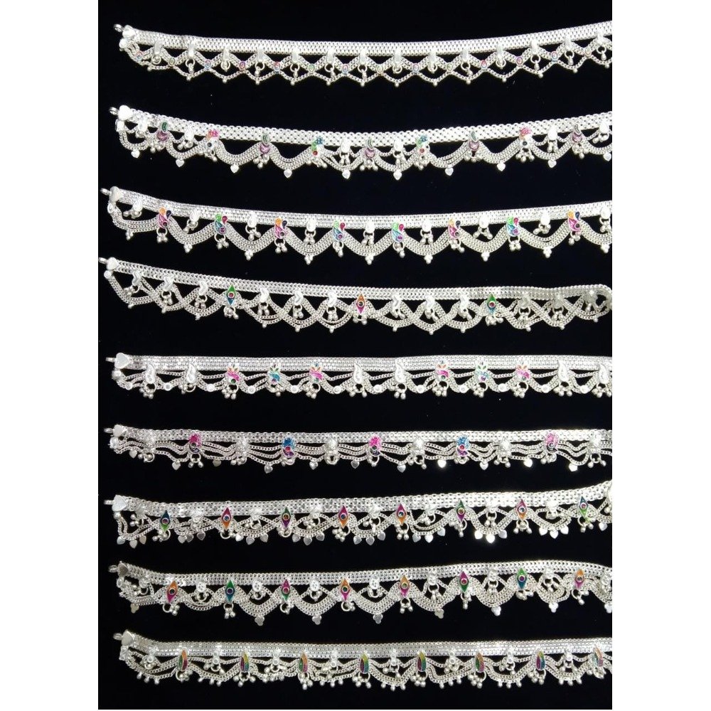925 silver fancy jhalar payal
